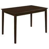 Guillen 5-Piece Dining Set with Bench - Cappuccino Table, 3 Ladder-Back Chairs & Leatherette Seats – view 3