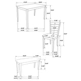 Guillen 5-Piece Dining Set with Bench - Cappuccino Table, 3 Ladder-Back Chairs & Leatherette Seats – view 16