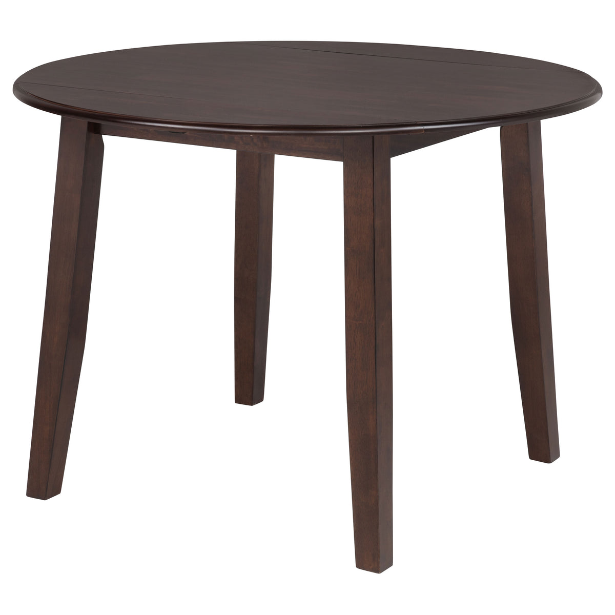 Barton 5-Piece Round Dining Set - Double Cross-Back Chairs with Tan Seats in Dark Brown – view 5