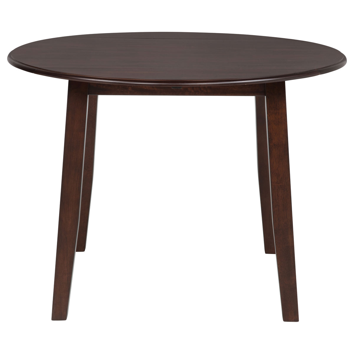 Barton 5-Piece Round Dining Set - Double Cross-Back Chairs with Tan Seats in Dark Brown – view 6