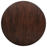 Barton 5-Piece Round Dining Set - Double Cross-Back Chairs with Tan Seats in Dark Brown – view 8