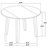 Barton 5-Piece Round Dining Set - Double Cross-Back Chairs with Tan Seats in Dark Brown – view 18
