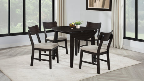 Catley 5-Piece Round Drop Leaf Dining Set