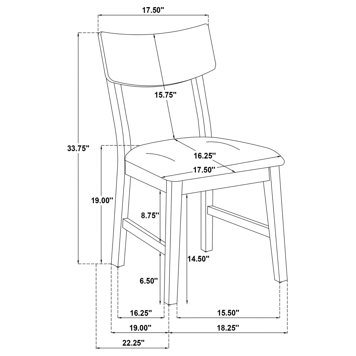 Catley 5-Piece Round Drop Leaf Dining Set - Dark Coffee Table with Ivory Upholstered Chairs – view 19