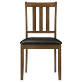 Parkwood 5-Piece Square Dining Set - Compact Table & 4 Slat-Back Chairs in Honey Brown or Charcoal – view 9