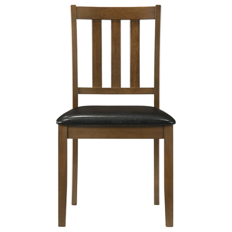 Parkwood 5-Piece Square Dining Set - Compact Table & 4 Slat-Back Chairs in Honey Brown or Charcoal – view 9