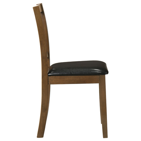 Parkwood 5-Piece Square Dining Set - Compact Table & 4 Slat-Back Chairs in Honey Brown or Charcoal – view 11