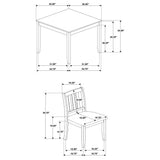 Parkwood 5-Piece Square Dining Set - Compact Table & 4 Slat-Back Chairs in Honey Brown or Charcoal – view 14