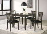 Parkwood 5-Piece Square Dining Set - Charcoal