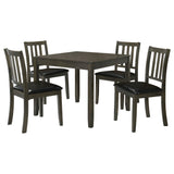 Parkwood 5-Piece Square Dining Set - Compact Table & 4 Slat-Back Chairs in Honey Brown or Charcoal – view 15