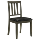 Parkwood 5-Piece Square Dining Set - Compact Table & 4 Slat-Back Chairs in Honey Brown or Charcoal – view 20