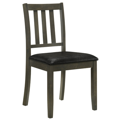 Parkwood 5-Piece Square Dining Set - Compact Table & 4 Slat-Back Chairs in Honey Brown or Charcoal – view 20