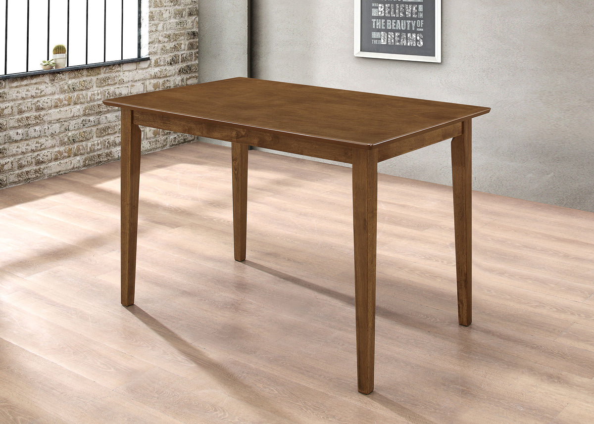 Robles 5-Piece Dining Set - Chestnut Table & 4 Mission Slat-Back Chairs with Beige Seats – view 3
