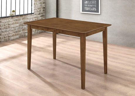 Robles 5-Piece Dining Set - Chestnut Table & 4 Mission Slat-Back Chairs with Beige Seats – view 3
