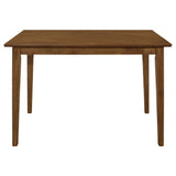 Robles 5-Piece Dining Set - Chestnut Table & 4 Mission Slat-Back Chairs with Beige Seats – view 5