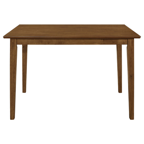 Robles 5-Piece Dining Set - Chestnut Table & 4 Mission Slat-Back Chairs with Beige Seats – view 5