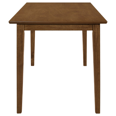 Robles 5-Piece Dining Set - Chestnut Table & 4 Mission Slat-Back Chairs with Beige Seats – view 6