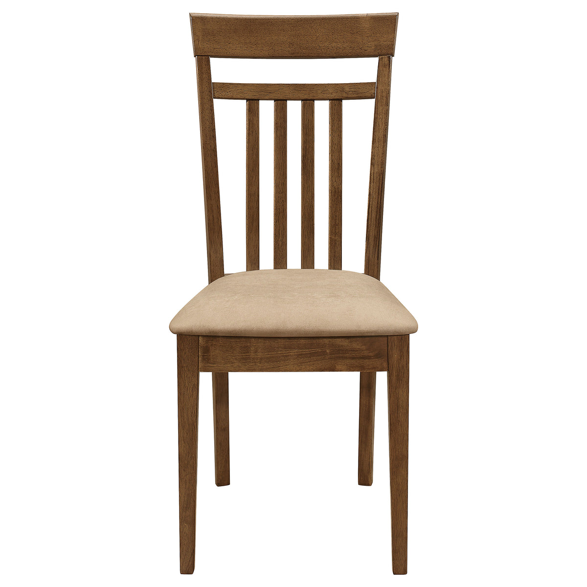 Robles 5-Piece Dining Set - Chestnut Table & 4 Mission Slat-Back Chairs with Beige Seats – view 10