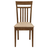Robles 5-Piece Dining Set - Chestnut Table & 4 Mission Slat-Back Chairs with Beige Seats – view 10