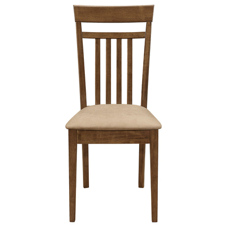 Robles 5-Piece Dining Set - Chestnut Table & 4 Mission Slat-Back Chairs with Beige Seats – view 10