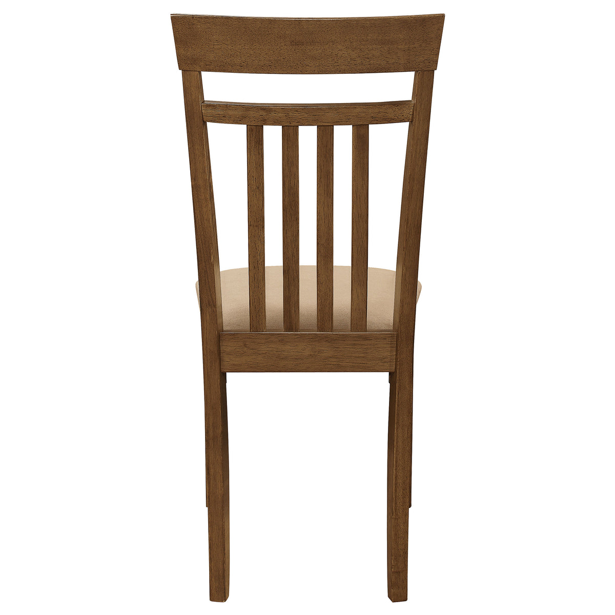 Robles 5-Piece Dining Set - Chestnut Table & 4 Mission Slat-Back Chairs with Beige Seats – view 14