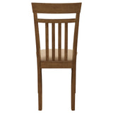 Robles 5-Piece Dining Set - Chestnut Table & 4 Mission Slat-Back Chairs with Beige Seats – view 14