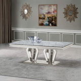 Vanessa Marble Dining Table Set with Chairs