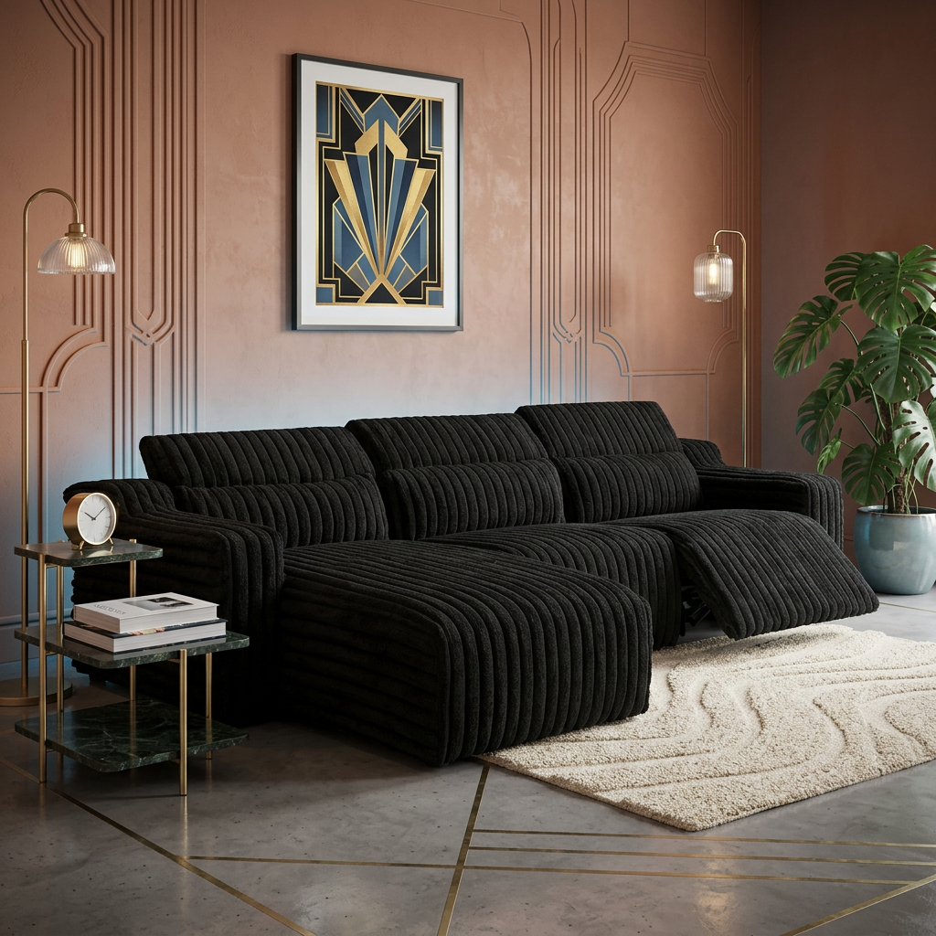 Zeal Recliner Sofa Set Power Recliner with Cup Holders & Headrests Brown