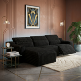 Zeal Recliner Sofa Set Power Recliner with Cup Holders & Headrests Brown