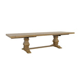 Florence French Country Dining - 126" Trestle Extension Table, 60" Round Pedestal Table & Sideboard in Rustic Honey – view 7