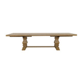 Florence French Country Dining - 126" Trestle Extension Table, 60" Round Pedestal Table & Sideboard in Rustic Honey – view 9
