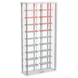 Montara Glass Wine Cabinet with LED Lighting - 18-Bottle Display Curio with Chrome Shelving – view 6