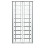 Montara Glass Wine Cabinet with LED Lighting - 18-Bottle Display Curio with Chrome Shelving – view 12
