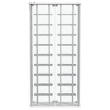Montara Glass Wine Cabinet with LED Lighting - 18-Bottle Display Curio with Chrome Shelving – view 14