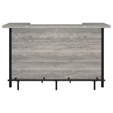 Bellemore U-Shaped Home Bar with Wine & Stemware Storage - Farmhouse Grey Driftwood – view 4