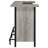 Bellemore U-Shaped Home Bar with Wine & Stemware Storage - Farmhouse Grey Driftwood – view 6