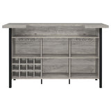 Bellemore U-Shaped Home Bar with Wine & Stemware Storage - Farmhouse Grey Driftwood – view 8