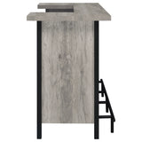 Bellemore U-Shaped Home Bar with Wine & Stemware Storage - Farmhouse Grey Driftwood – view 9