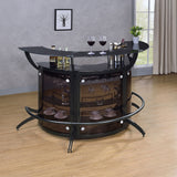 Dallas Curved Home Bar Unit & 3-Piece Bar Set - 3pcs- Bar Set (3 Units)