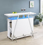 Araceli Freestanding Home Bar Cabinet with Color-Changing LED - White High Gloss & Chrome – view 1
