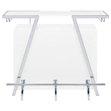 Araceli Freestanding Home Bar Cabinet with Color-Changing LED - White High Gloss & Chrome – view 15