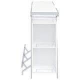 Araceli Freestanding Home Bar Cabinet with Color-Changing LED - White High Gloss & Chrome – view 16