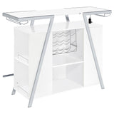 Araceli Freestanding Home Bar Cabinet with Color-Changing LED - White High Gloss & Chrome – view 17