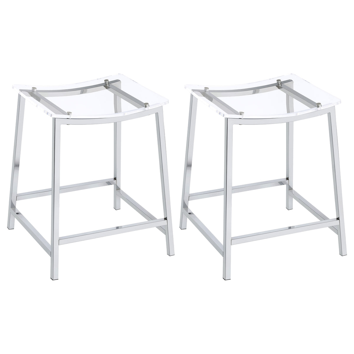 Jovani Backless Acrylic Counter Stools (Set of 2) - Set of 2 Counter Stools