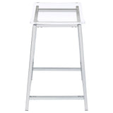 Jovani Backless Acrylic Counter Stools (Set of 2) - Clear Curved Seats on Chrome Frames – view 6