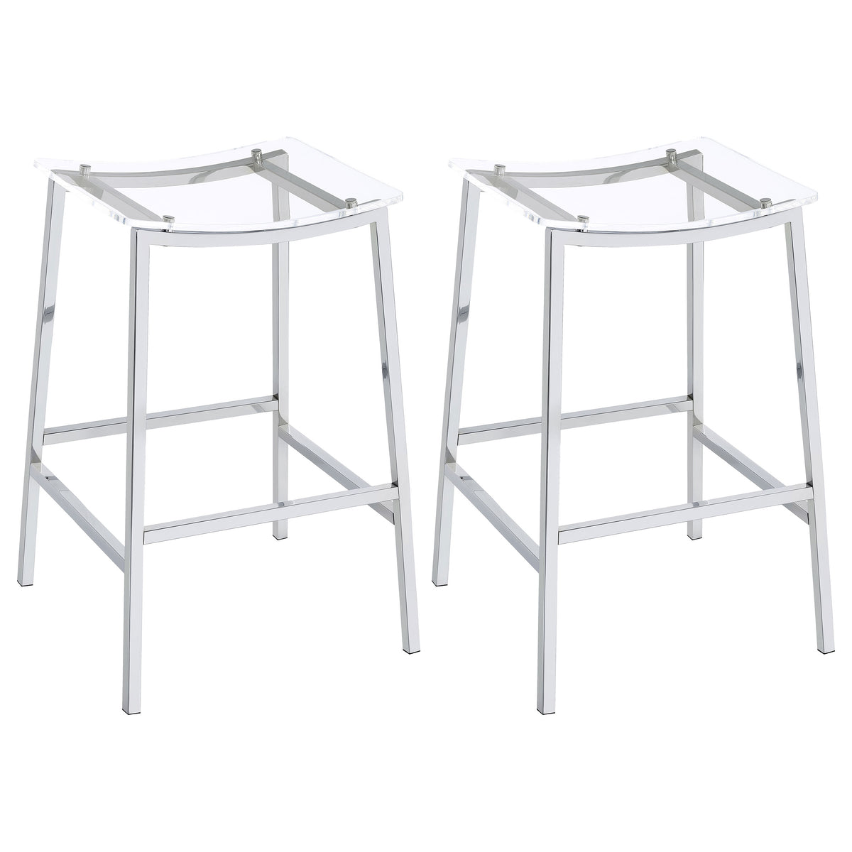 Jovani Backless Acrylic Bar Stools, Set of 2