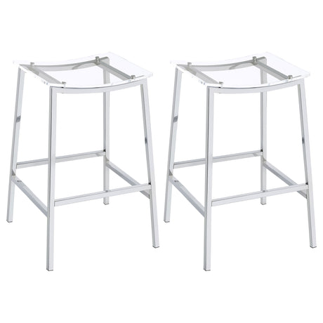 Jovani Backless Acrylic Bar Stools, Set of 2