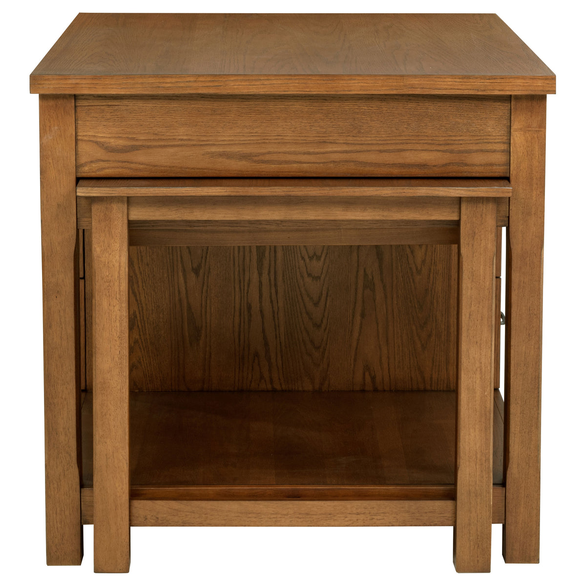 Mayfair 3-Piece Kitchen Island with Pull-Out Extension Table & 2 Stools - 10 Drawers in Dark Oak – view 8