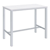 Natividad 5-Piece Pub Height Bar Table Set - White High Gloss with Chrome Frames & 4 Backless Stools – view 3