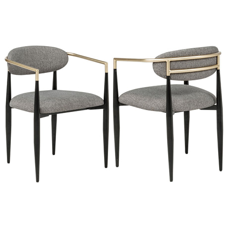 Bradbury Upholstered Dining Arm Chairs, Set of 2 - Grey - Set of 2 Arm Chairs